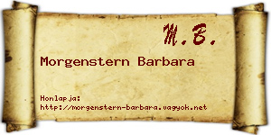 Morgenstern Barbara névjegykártya