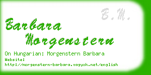 barbara morgenstern business card